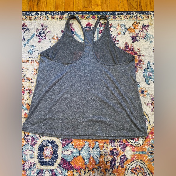 Old Navy Active Racerback Tank Top, Heathered Gray Run Rest Repeat | Sz XXL - Picture 3 of 3